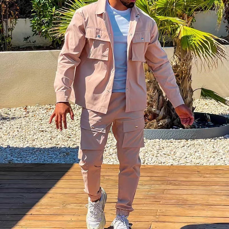 Herren Cargo Anzug Zwei Teile Funktional Polyester für Outdoor Aktivitäten 4
