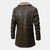 Herren Mantel Lang Leder Stilvoll Warm für Winter-4