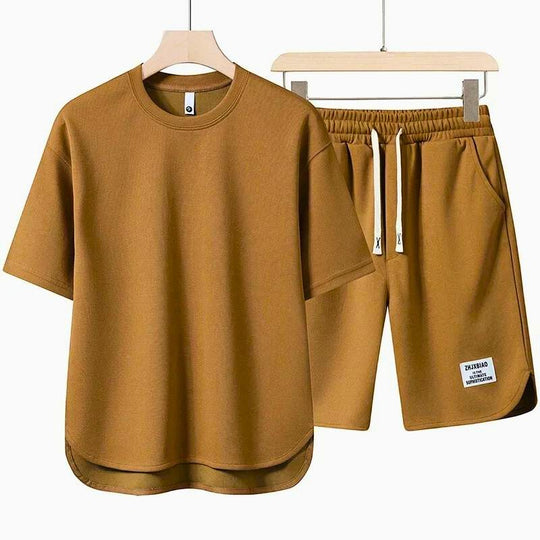 Herren Set Zweiteilig Sommer Baumwollmischung Komfortabel Stylish 2