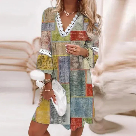 Variant image for Damen Kleid Blumendesign Leichtes Material Sommerkleid-21