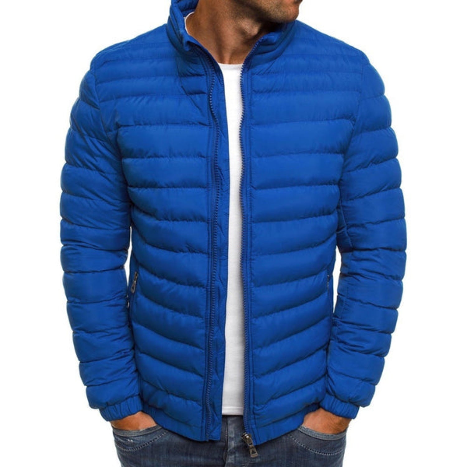 Herren Daunenjacke Stilvoller Luxus Nylon 5