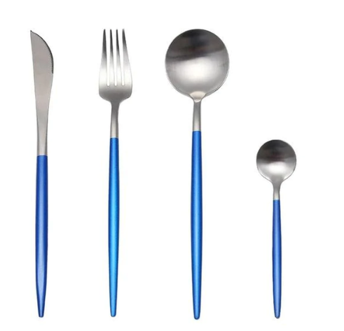 24-teiliges Besteckset für Elegante Anlässe mit Gold-Akzenten 18