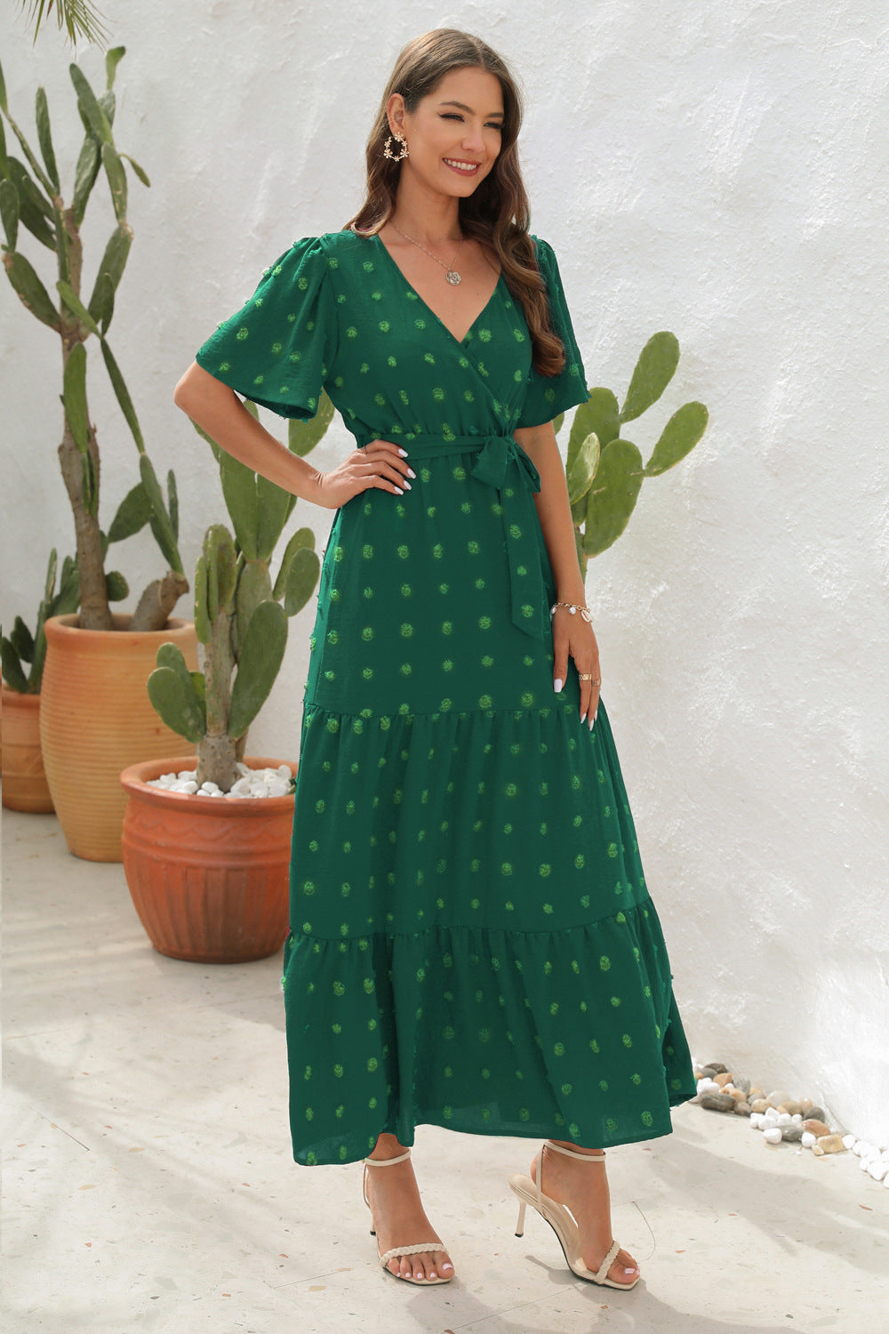 Variant image for Damen Midi Kleid Groovy Baumwolle Sommerkleid für Elegante Anlässe-1