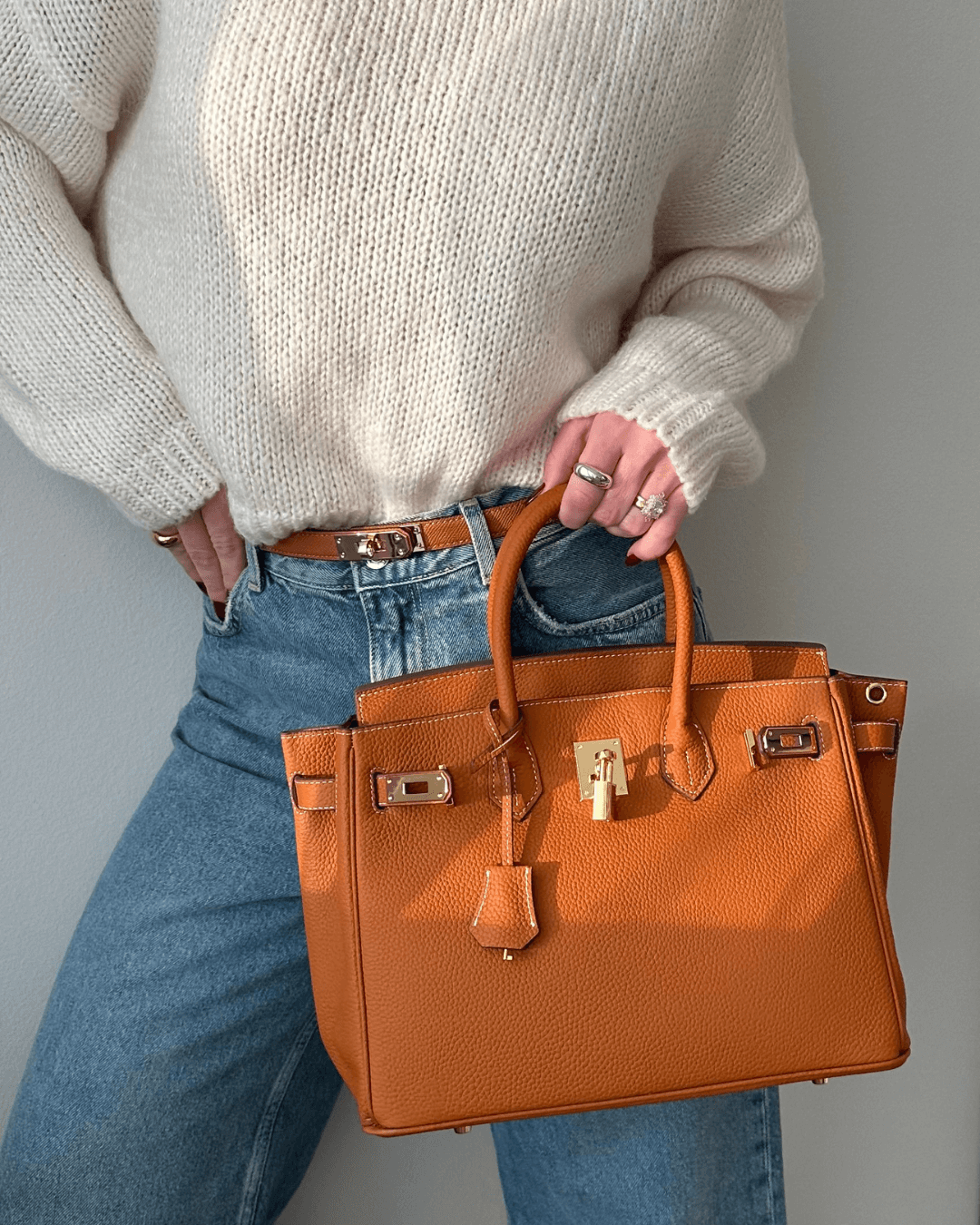 Damen Handtasche Tragetasche Elegant Kunstleder Geräumig 4