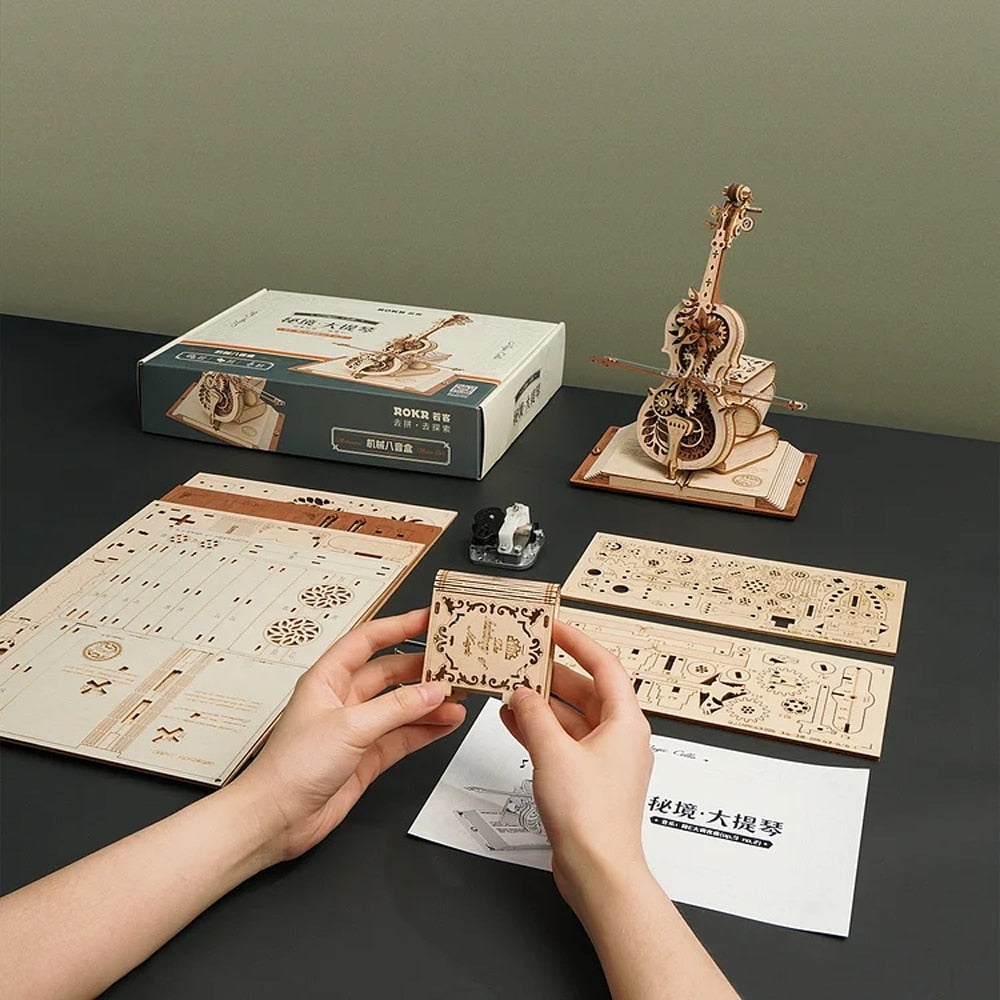 3D Puzzle Cello Für Erwachsene - Herausfordernde Montage Und Kreatives Design 3