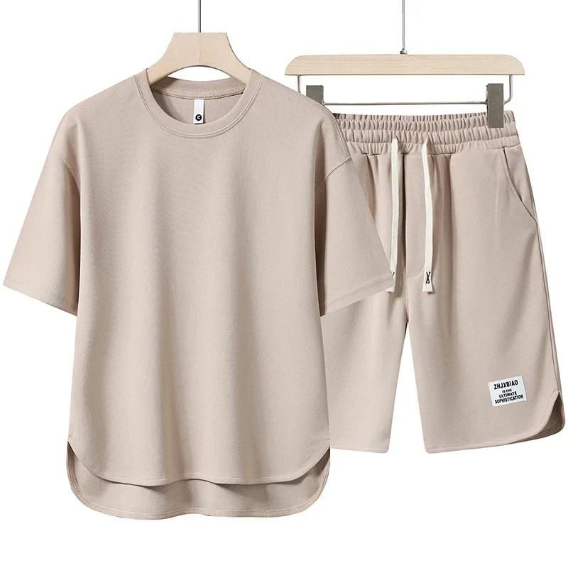 Herren Set Zweiteilig Sommer Baumwollmischung Komfortabel Stylish 3