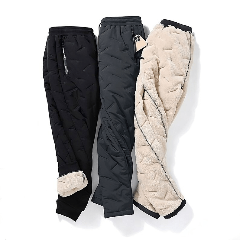 Herren Winterhose Schwarz Wasserabweisend Polyester Gefüttert für Outdoor-Aktivitäten-3