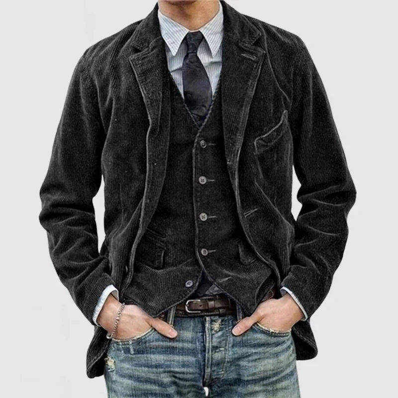 Herren Jacke Cordjacke Klassischer Stil 100% Baumwolle-1