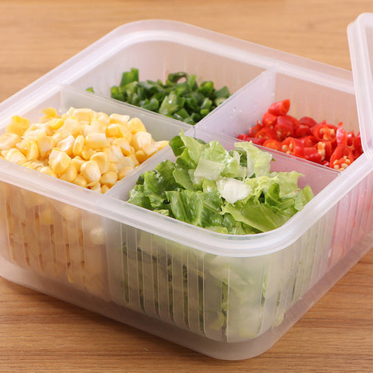 4-in-1 Aufbewahrungsbox Lebensmittel Mit Vier Fächern Für Die Küche 4
