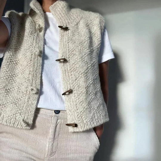 Damen Weste Elegante Passform Luxus Wollmix für Verschiedene Anlässe 2