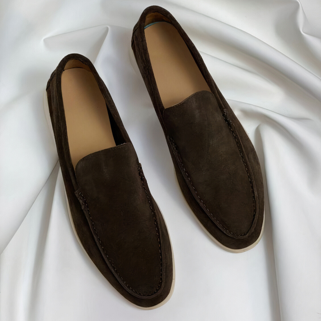 Herren Schuhe Vintage Lederloafer PU-Leder Handgenäht 4