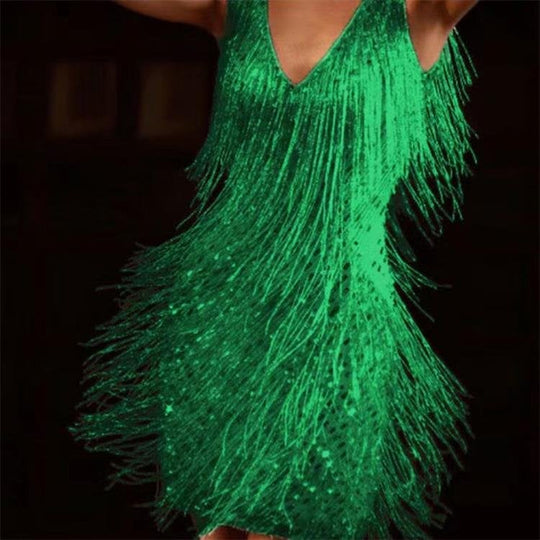 Variant image for Damen Slip-Kleid Schwarz V-Ausschnitt Ärmellos Baumwolle für Sommer-7
