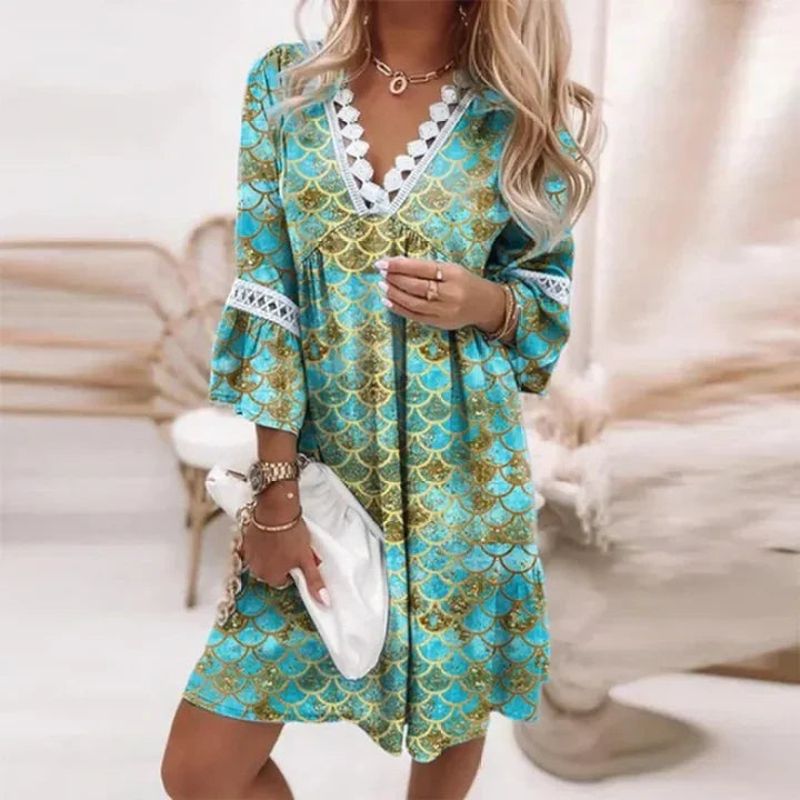 Variant image for Damen Kleid Blumendesign Leichtes Material Sommerkleid-13