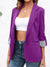 Damen Blazer Lässig Offene Silhouette Hochwertiger Stoff-5