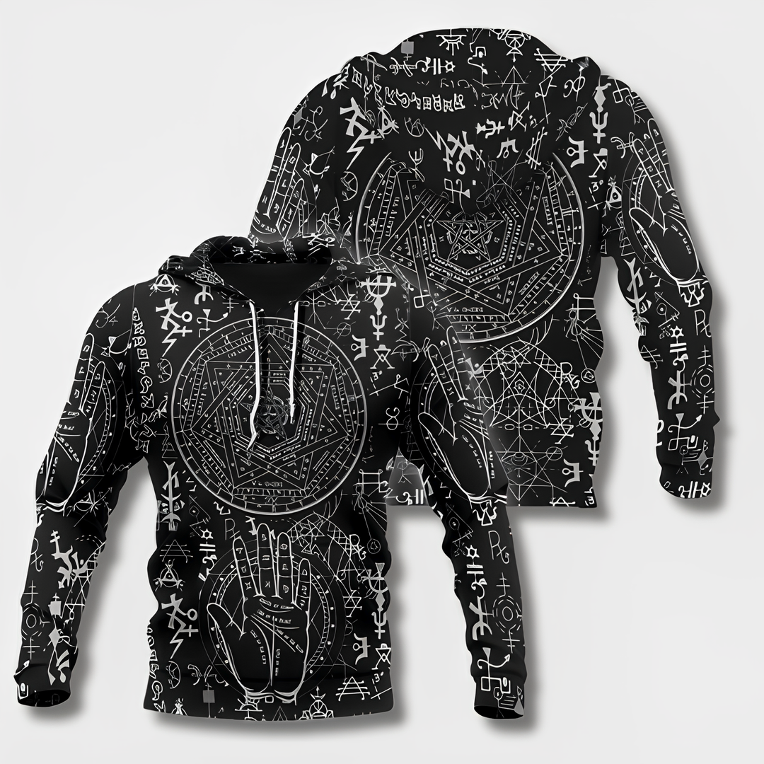 Variant image for Herren Kapuzenpullover Wikinger Stil Bequem Baumwollmischung-41
