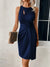 Variant image for Damen Abendkleid Ärmellos Elegante Silhouette Hochwertiger Stoff-16