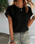Variant image for Damen T-Shirt Sommer Stil Entspannt Baumwolle-17