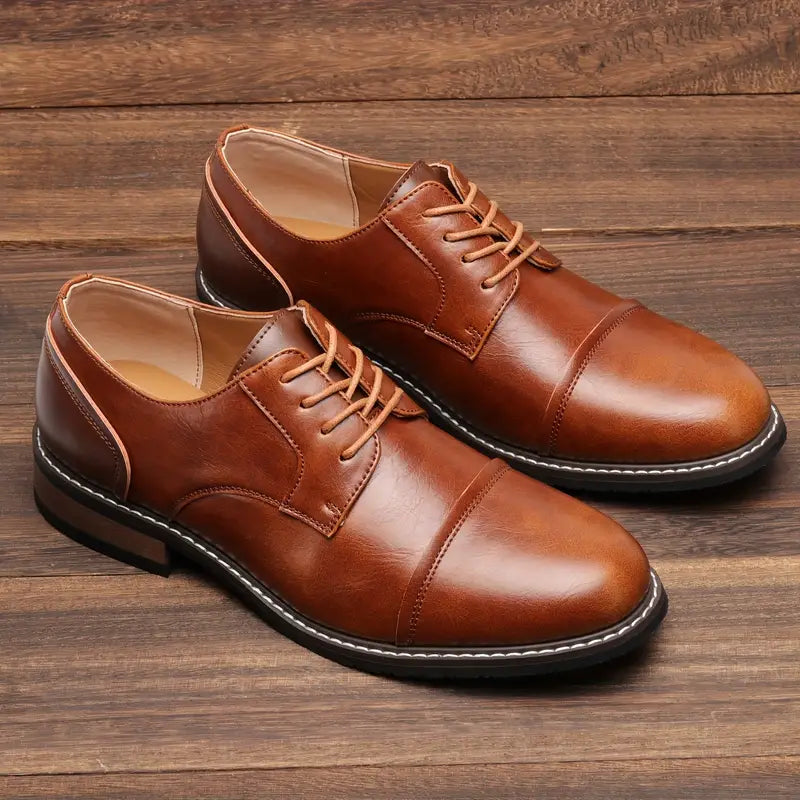 Herren Derby Schuhe Vintage Stil aus Leder für Elegante Anlässe-6