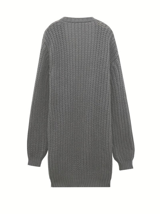 Herren Strickjacke Klassisch Rundhalsausschnitt Hochwertiges Strickmaterial-3