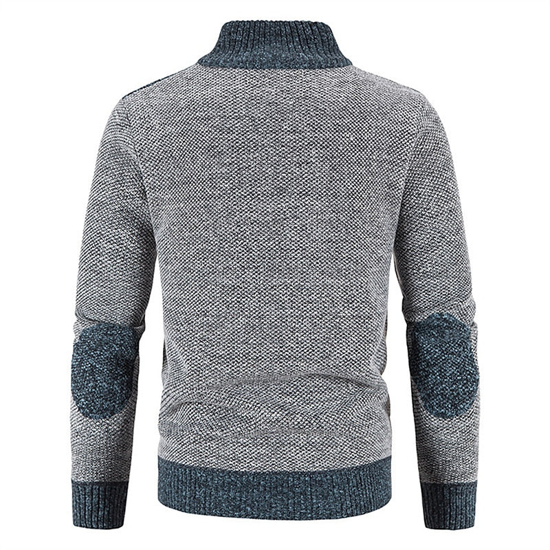 Herren Weste Reißverschluss Wool Blend Mit Pullover Innenfutter 2