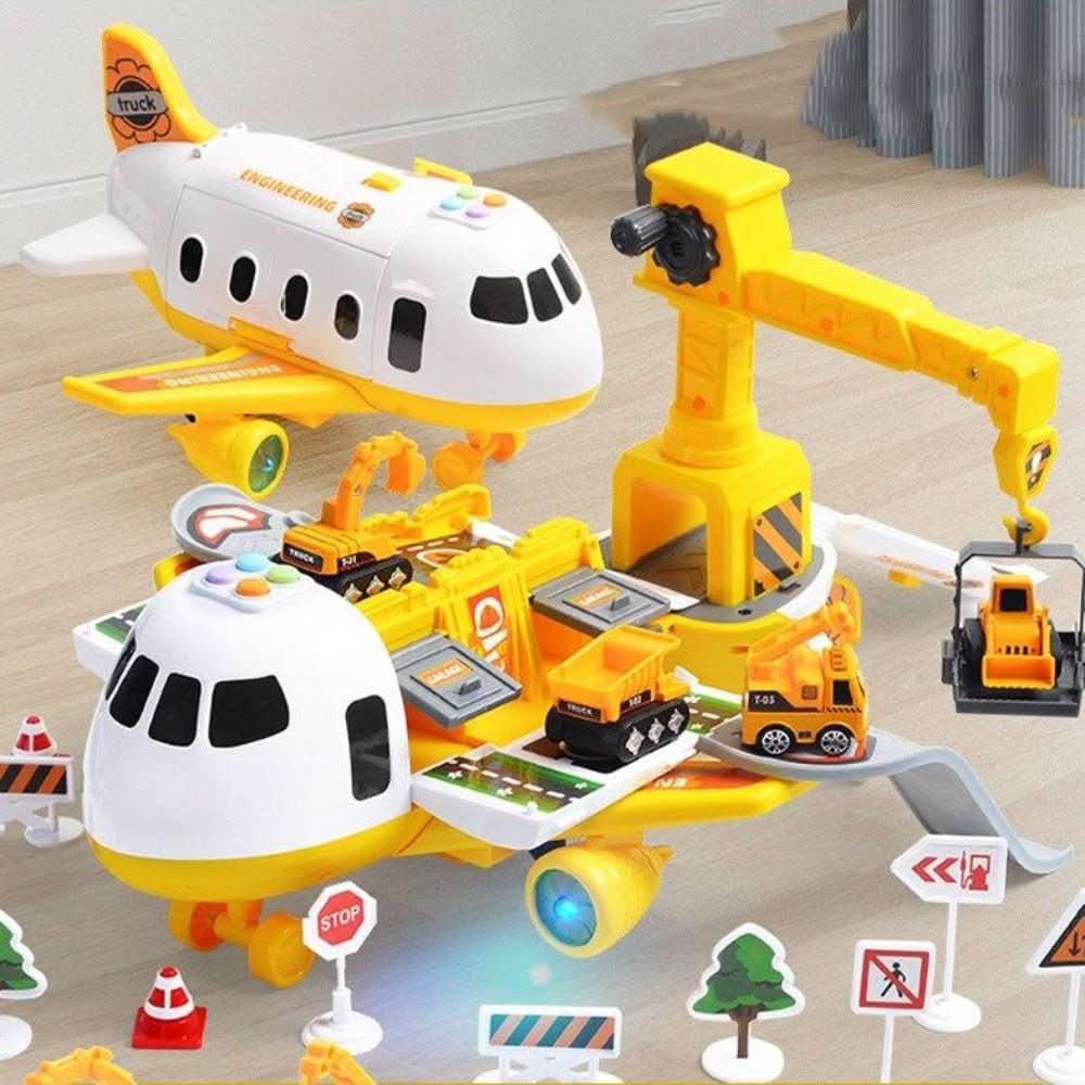 Abenteuer-AirPlay-Set für Kinder mit Flugzeug und Fahrzeugen 2