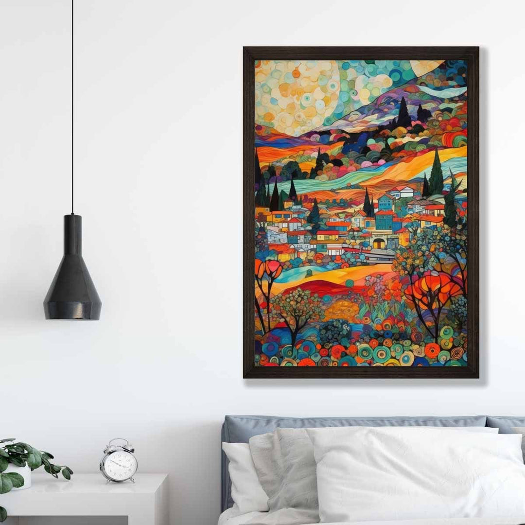 Abstrakter Kunstdruck Stadtlandschaft Mosaik Stil Moderne Kunst Bilder Kaufen 3
