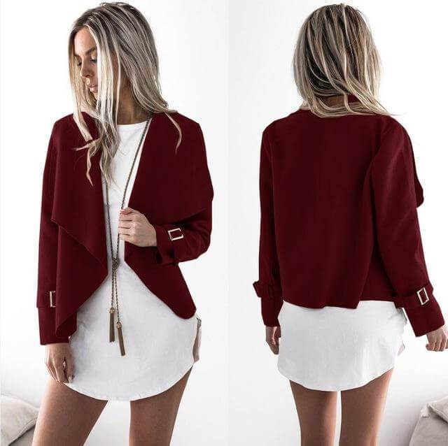 Asymmetrische Kragenweste