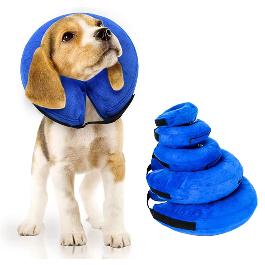 Aufblasbarer Hundekragen für Komfort und Erholung 0