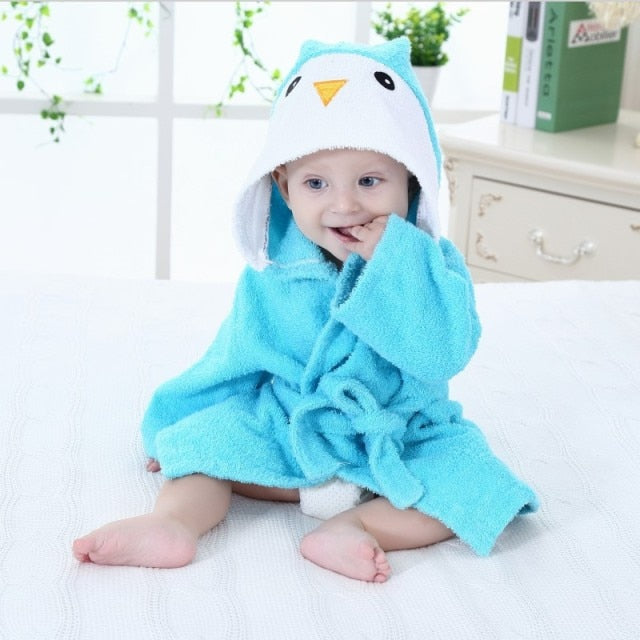 Baby Bademantel mit Tiermotiven für den Winter 4