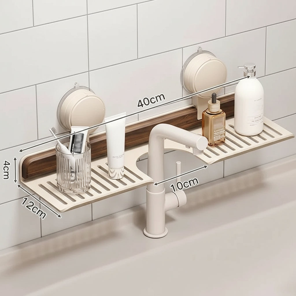 Badezimmer Ablage mit Saugnapf Modernes Design Praktische Ablagefläche für Utensilien 3