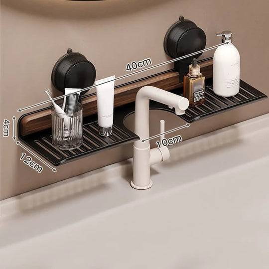 Badezimmer Ablage mit Saugnapf Modernes Design Praktische Ablagefläche für Utensilien 4