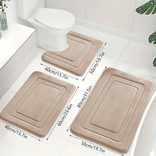 Badezimmermatte Set 3-teilig für Komfort und Sicherheit 6