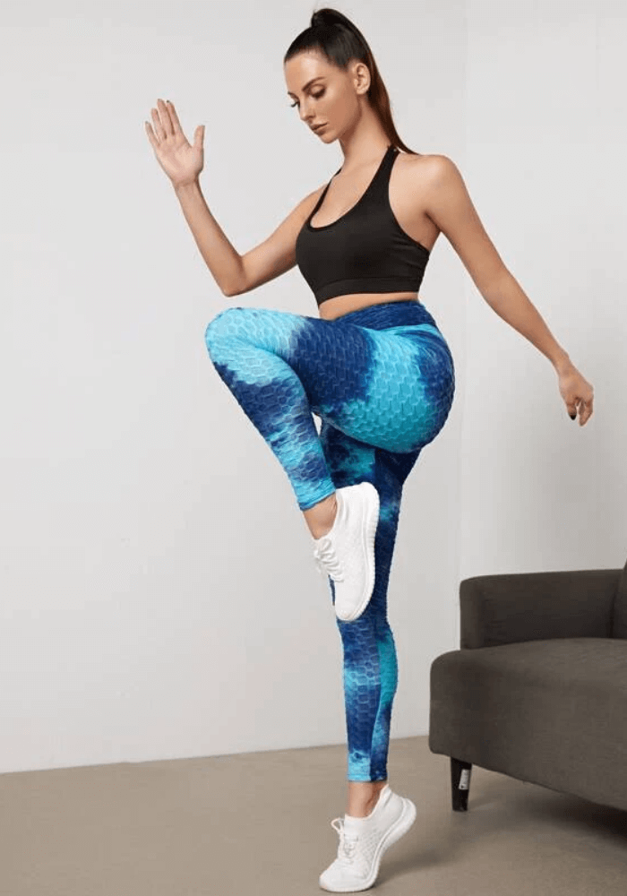 Bedruckte Leggings Mit Hoher Taille