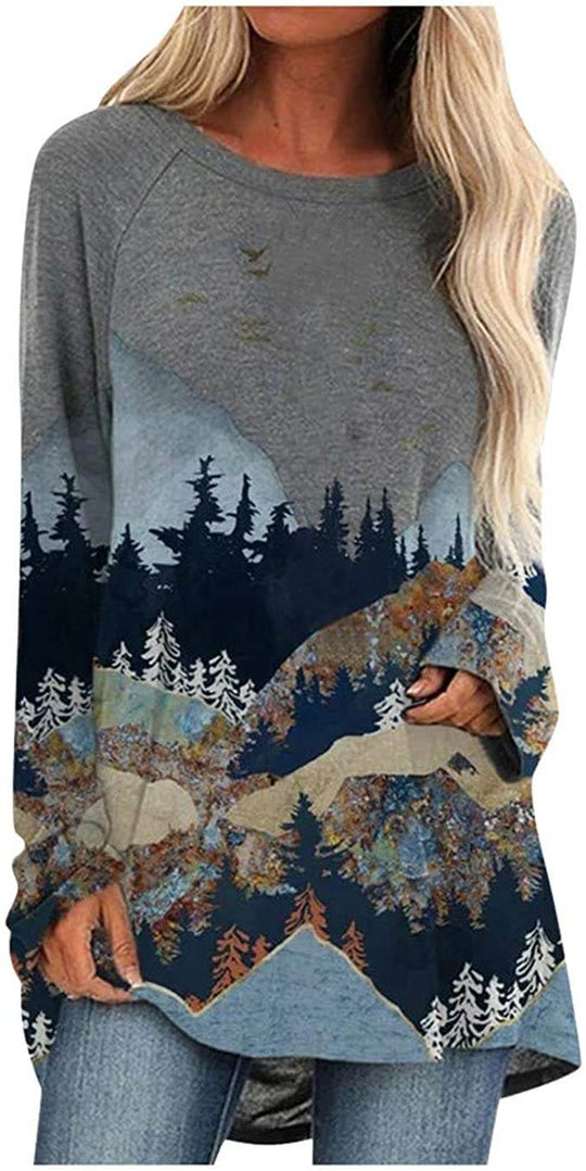 Bedruckte Sweatshirts In Übergröße Von Mountain