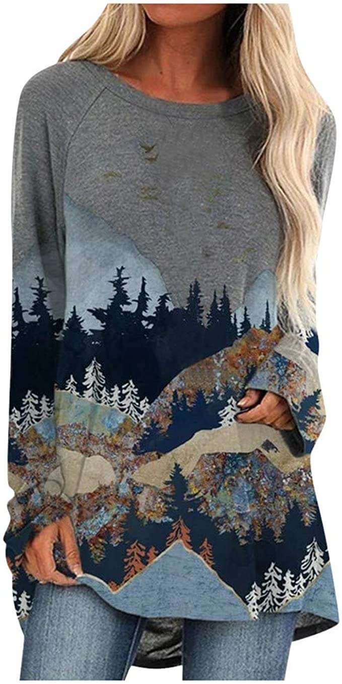 Bedruckte Sweatshirts In Übergröße Von Mountain