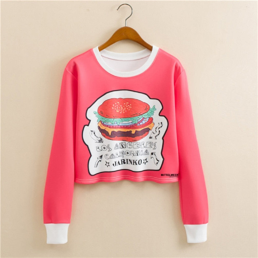 Bedrucktes Sweatshirt Mit Kragen