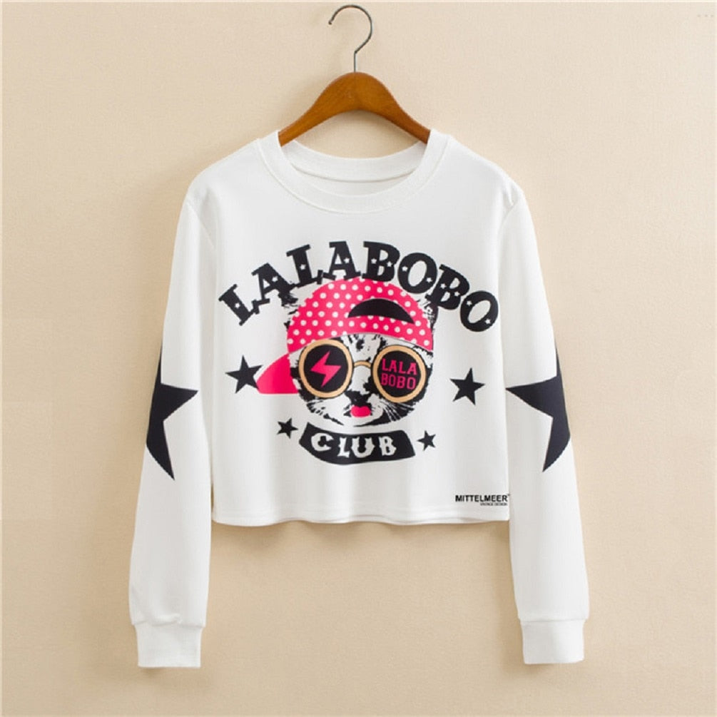 Bedrucktes Sweatshirt Mit Kragen