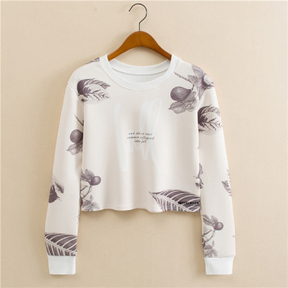 Bedrucktes Sweatshirt Mit Kragen