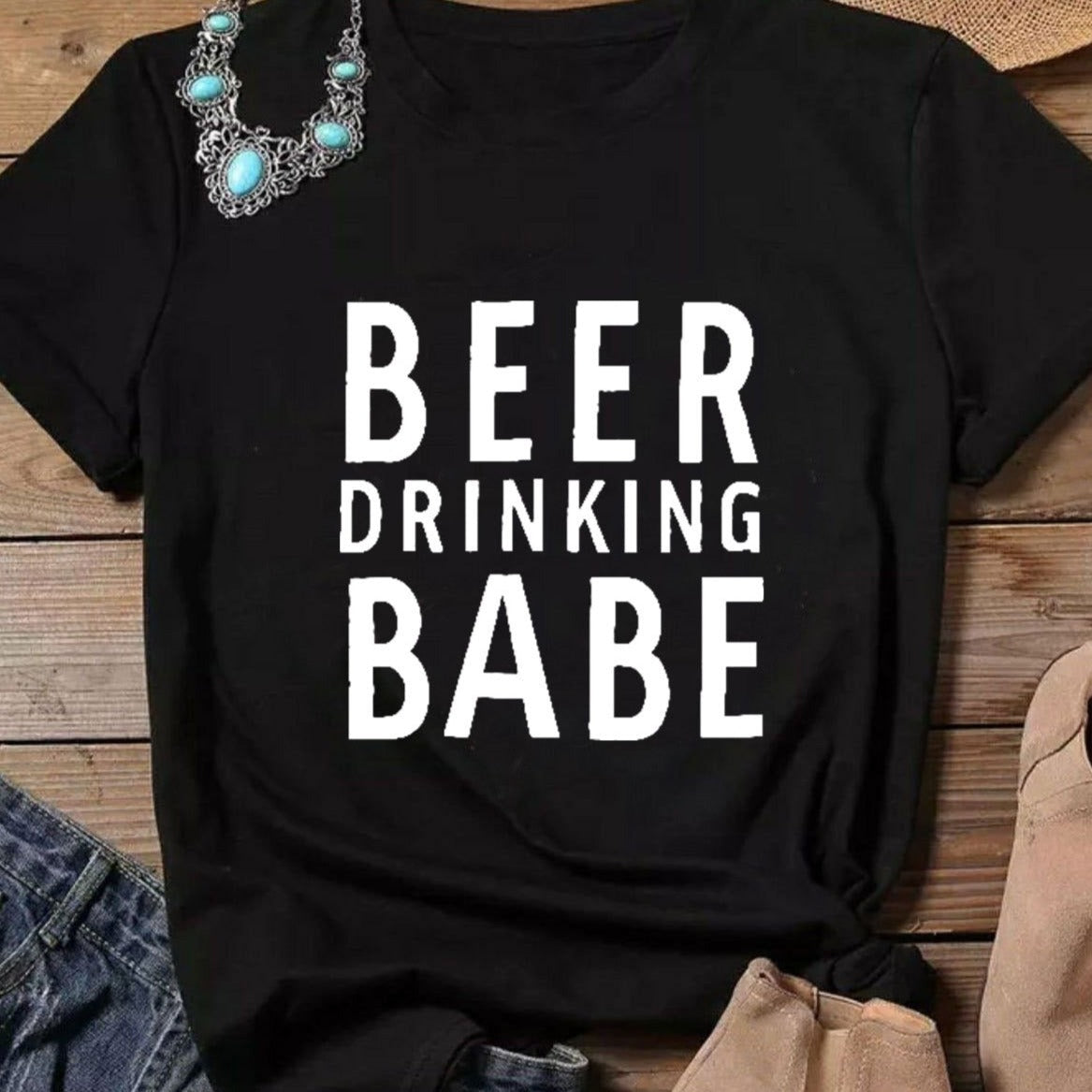 Bier Trinkendes Babe Tee