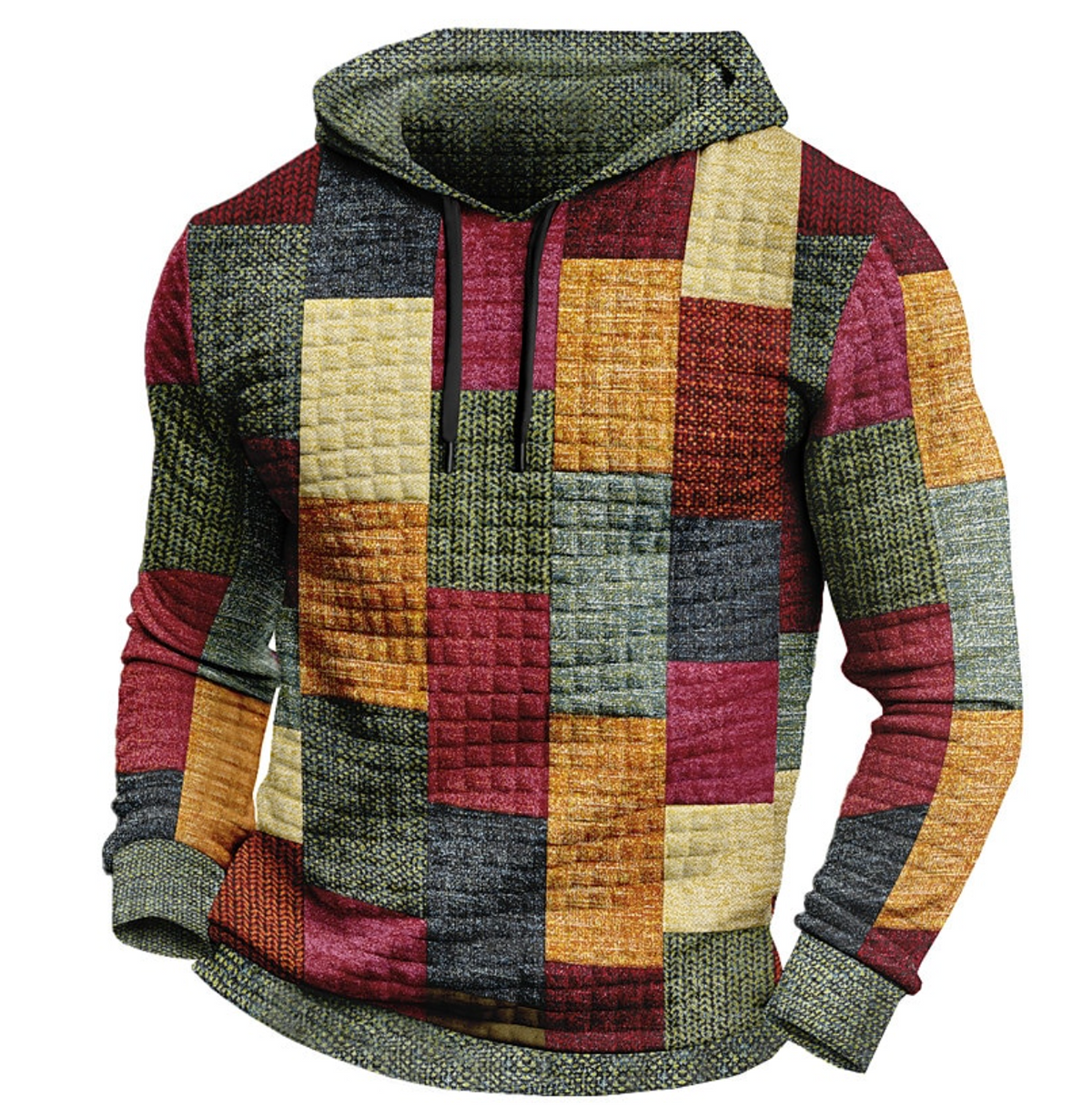Herren Kapuzenpullover Eleganter Stil 100% Italienische Baumwolle-1