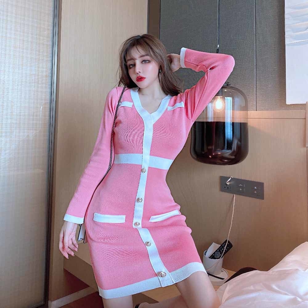 Bodycon-Pullover-Kleid