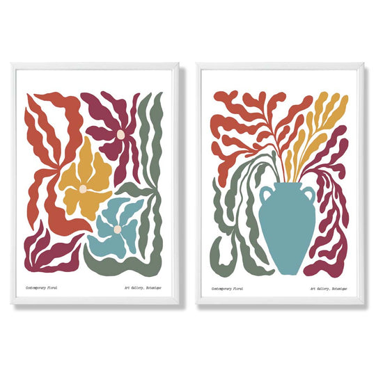 Buntes Boho-Druckset mit 2 Rahmen für kreative Wohnräume 3