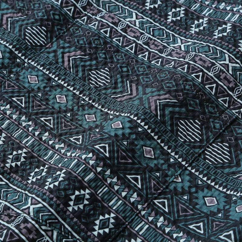 Herren Hemden Kurzarm Vintage Baumwolle Bequem Sommer Hemd 6