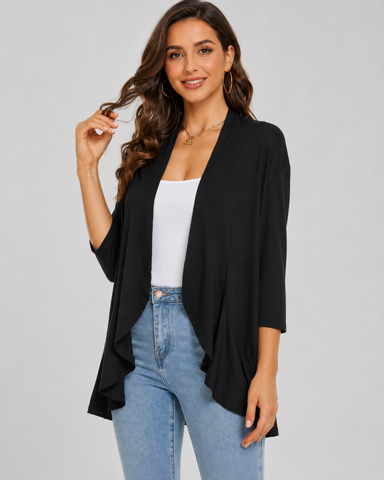 Damen Casual Weste Offene Front Weiches Material