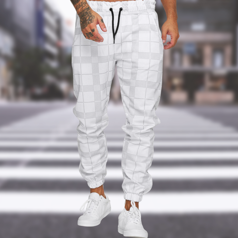 Variant image for Herren Karierte Hose Eleganter Stil Baumwollmischung-8