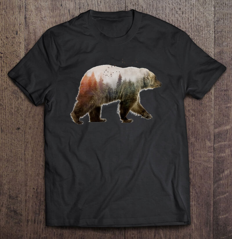 Damen Baumwolle Bär Tee