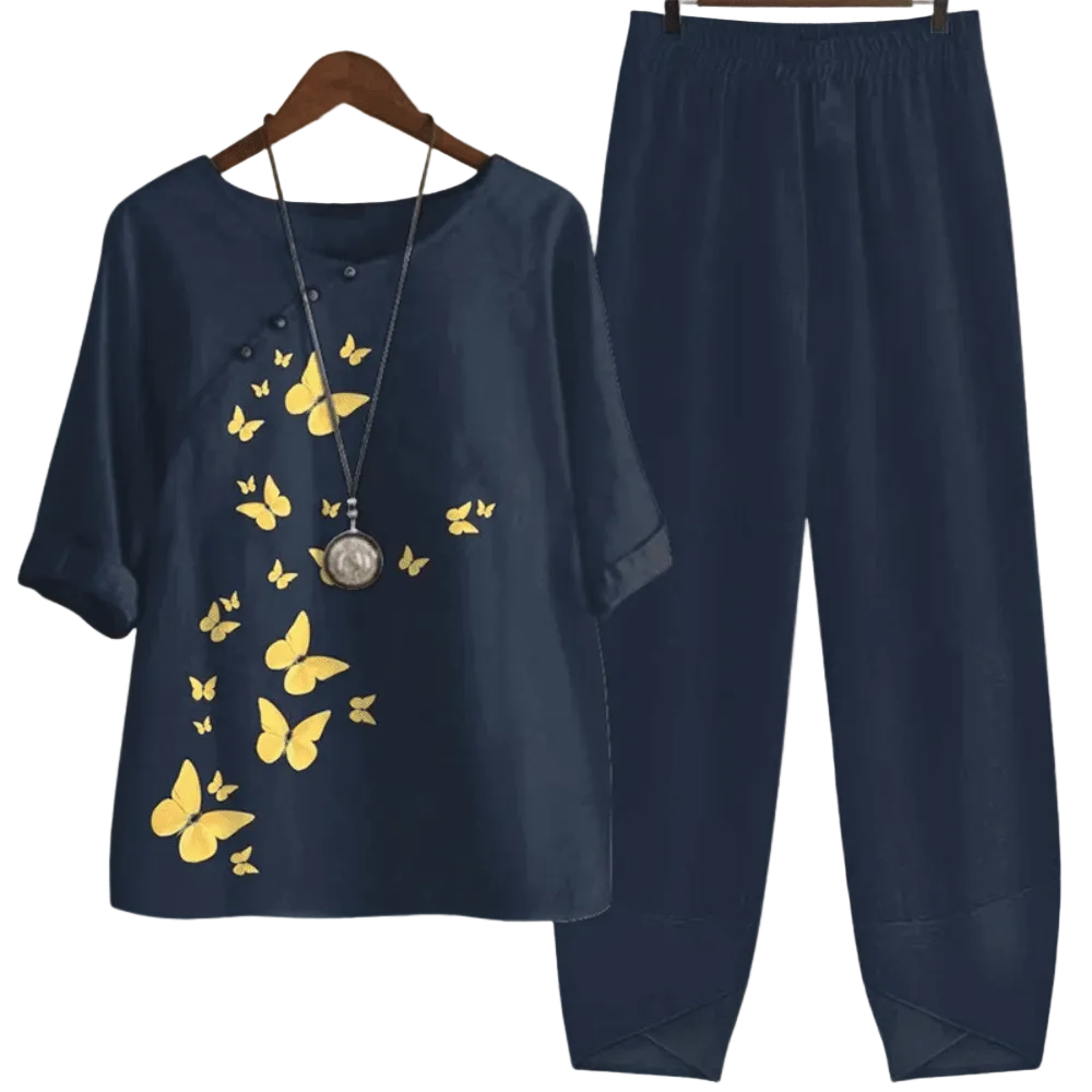 Damen-Loungewear | Bequeme Passform | Zweiteiliges Set | Zeitloser Schnitt 0