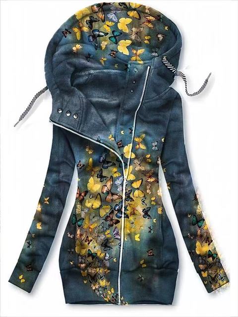 Damen Schmetterling Kunst Strickjacke Sweatshirt