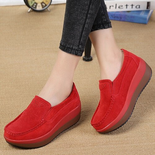 Damen Slip-On Mokassin Schuhe