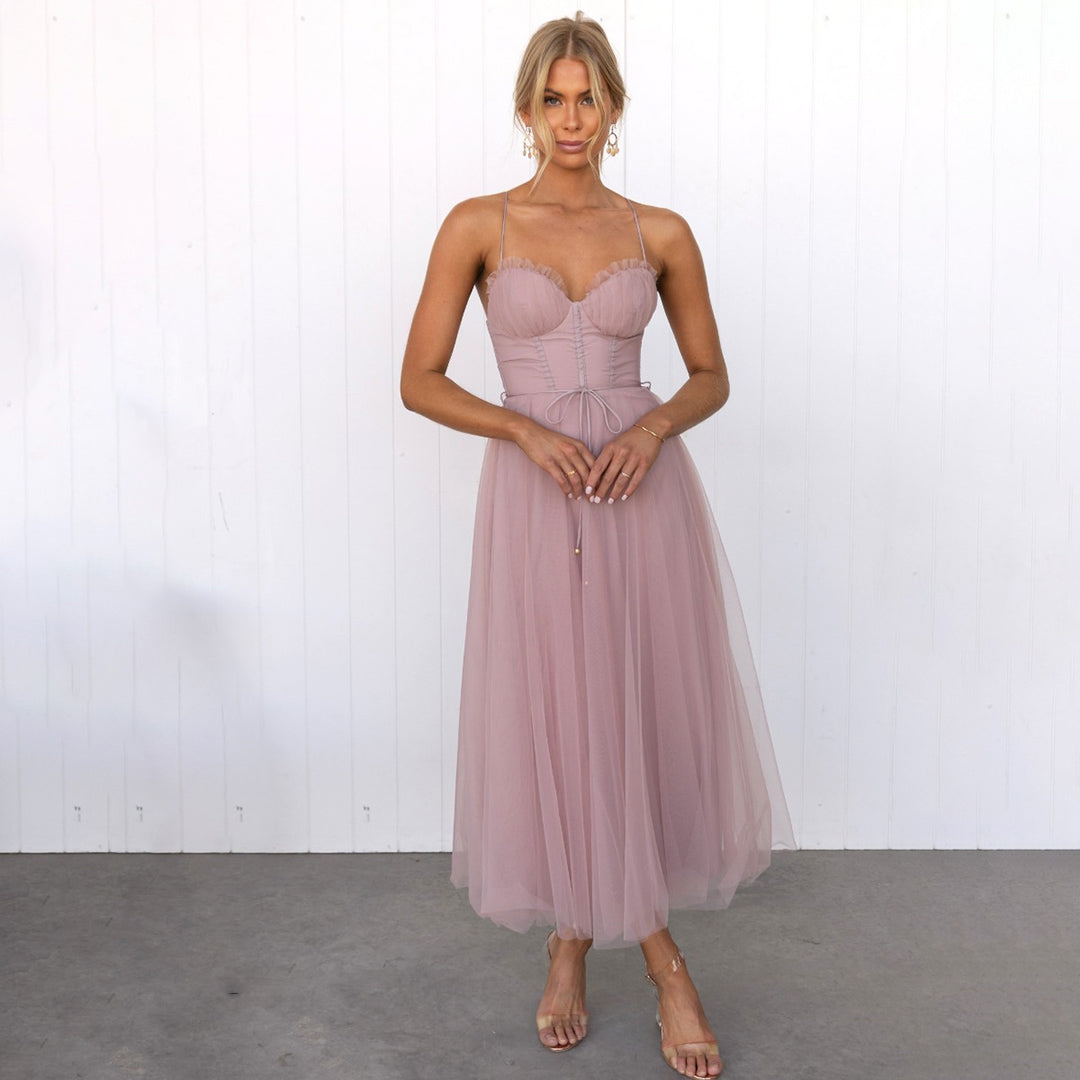 Damen Abendkleid Midi Festlich Hochwertige Stoffe 1